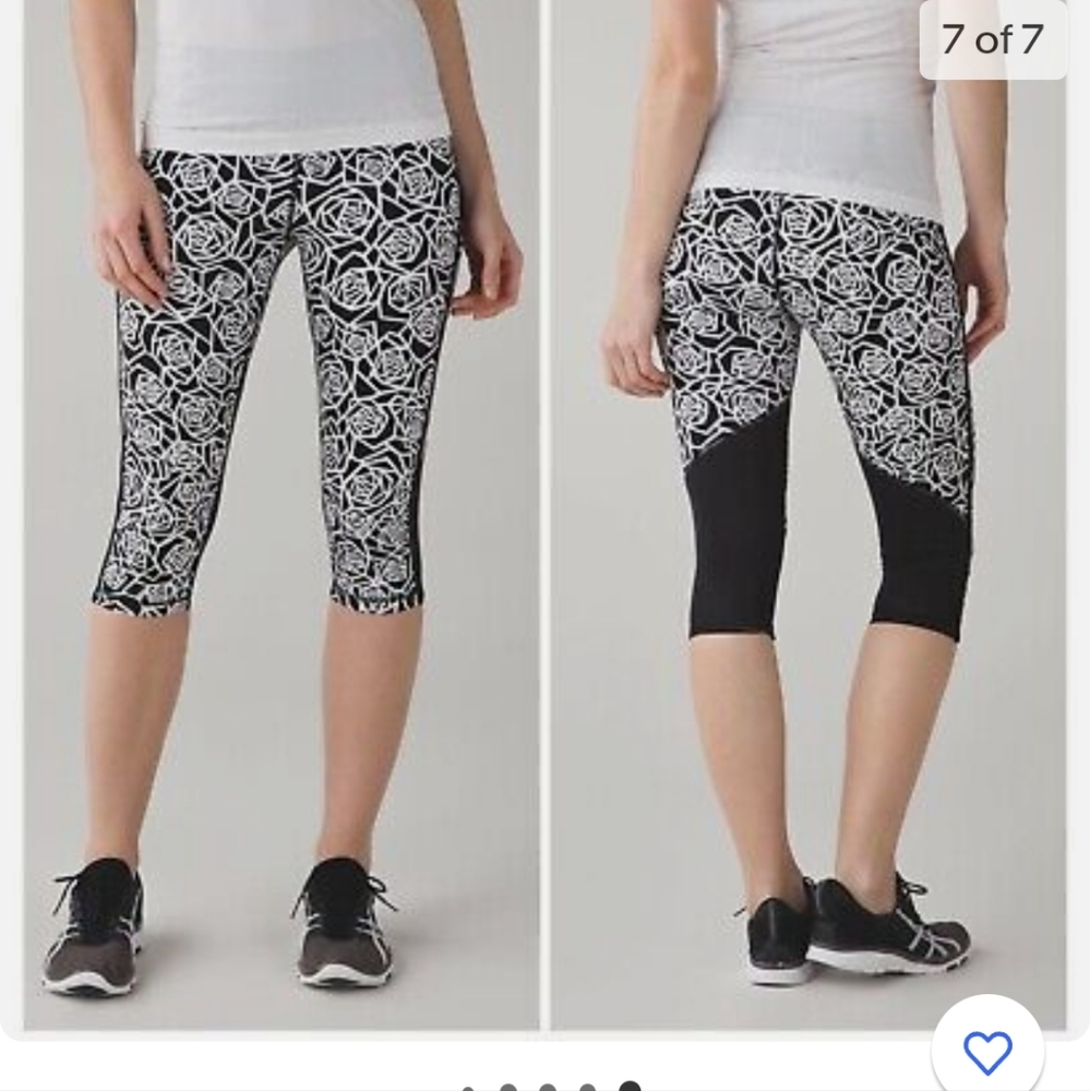 Lululemon athletica real quick crop leggings gs size 6